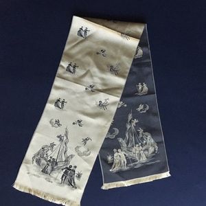 Rhodia Scarf Woven In France Acetate Gold Black